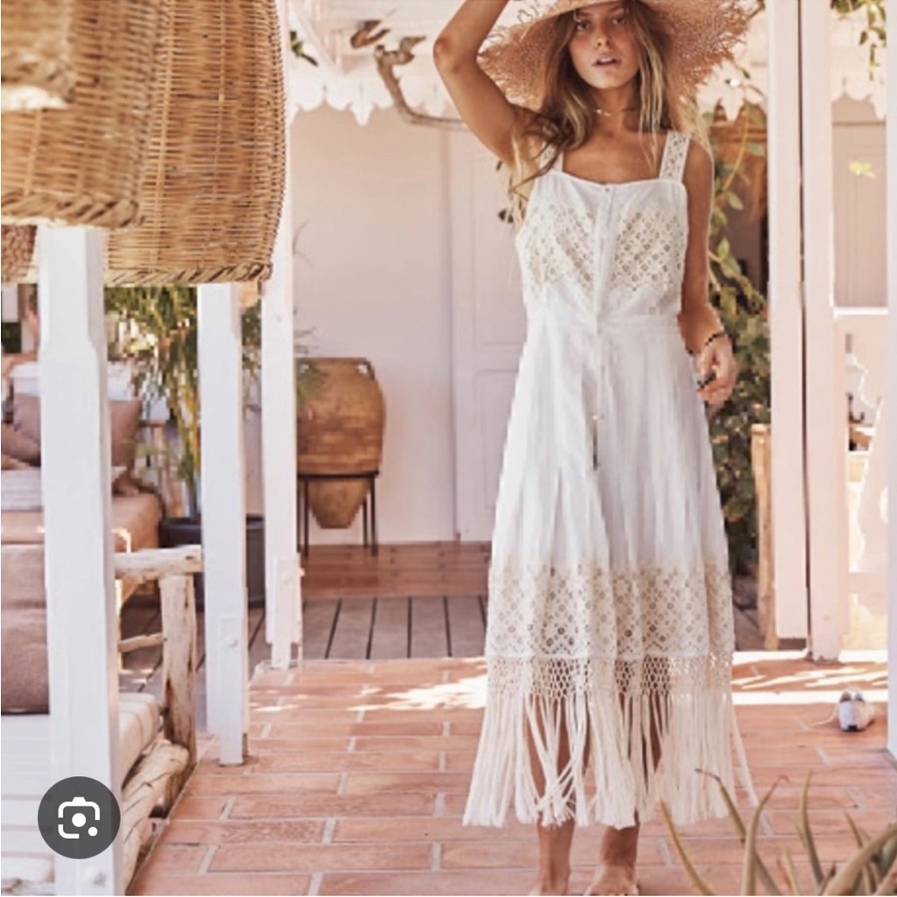 LoveShackFancy Eve Fringe Dress